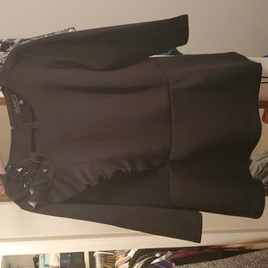 Rosette Ruffle Peplum Top